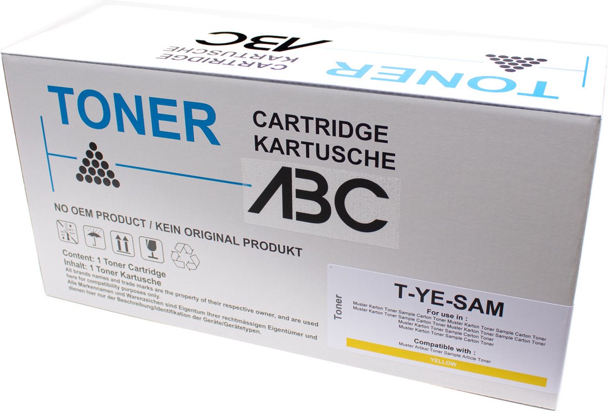 Image of ABC huismerk Toner geschikt voor Toshiba T-FC30E-Y geel E-Studio 2050C 2050C/SE 2051C 2550C 2550C/SE 2551C