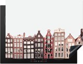 KitchenYeah® Inductie beschermer 77x59 cm - Amsterdam - Architectuur - Huizen - Straat - Kookplaataccessoires - Afdekplaat voor kookplaat - Inductiebeschermer - Inductiemat - Inductieplaat mat