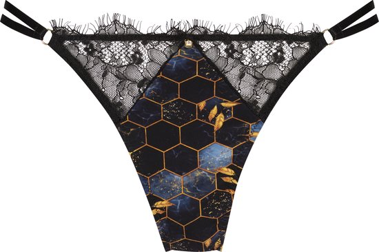 Untouched strings dames - ondergoed dames - duurzaam - perfecte pasvorm - Fancy Honeycomb String XL