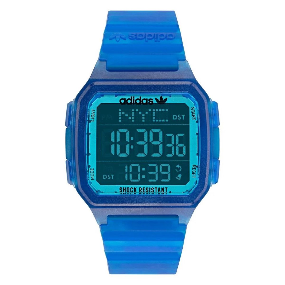 Adidas Originals Originals Street Digital One GMT AOST22047 Horloge - Kunststof - Blauw - Ø 43.5 mm