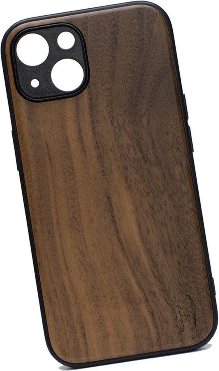 Houten TPU hoesje iPhone 15 - Notenhout