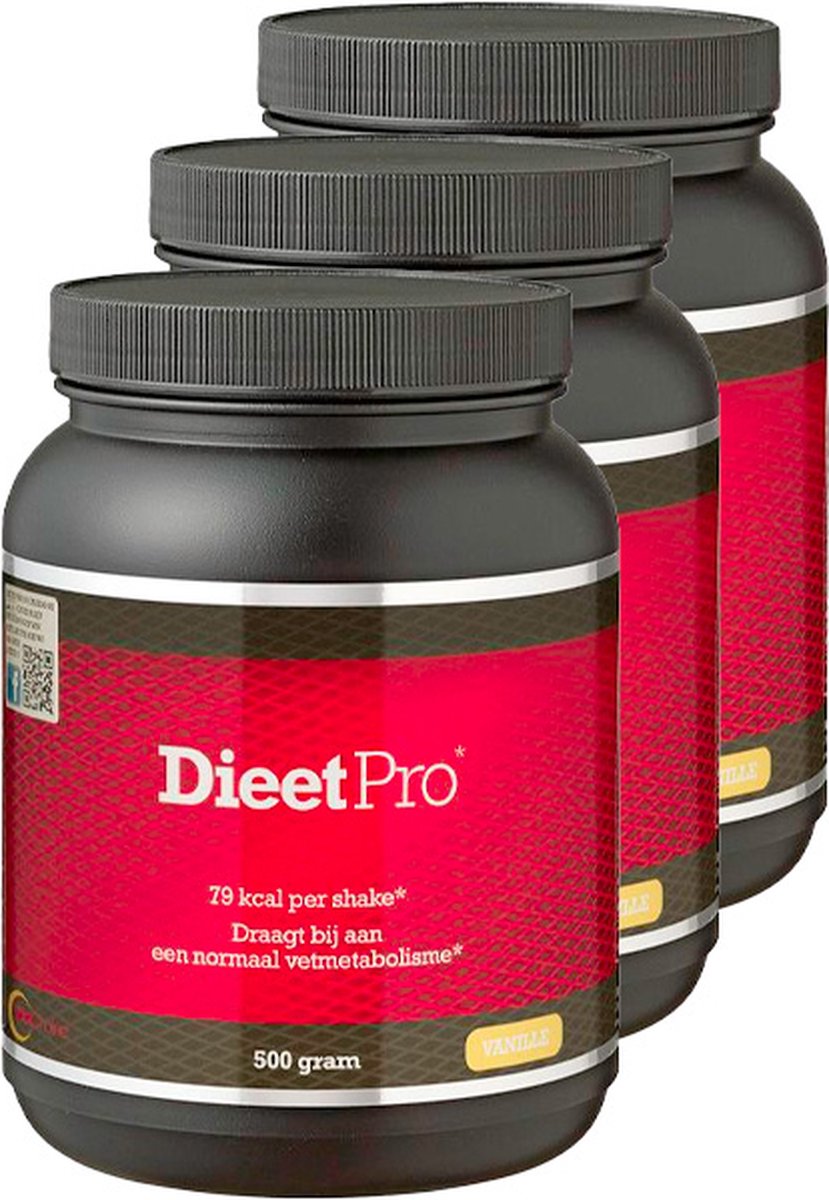 Goedkoopste Dieet Pro | Vanille | 3 stuks | 3 x 500 g