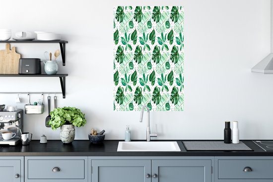Stickers muraux - Vintage - Feuilles - Points - 60x90 cm - Feuille adhésive