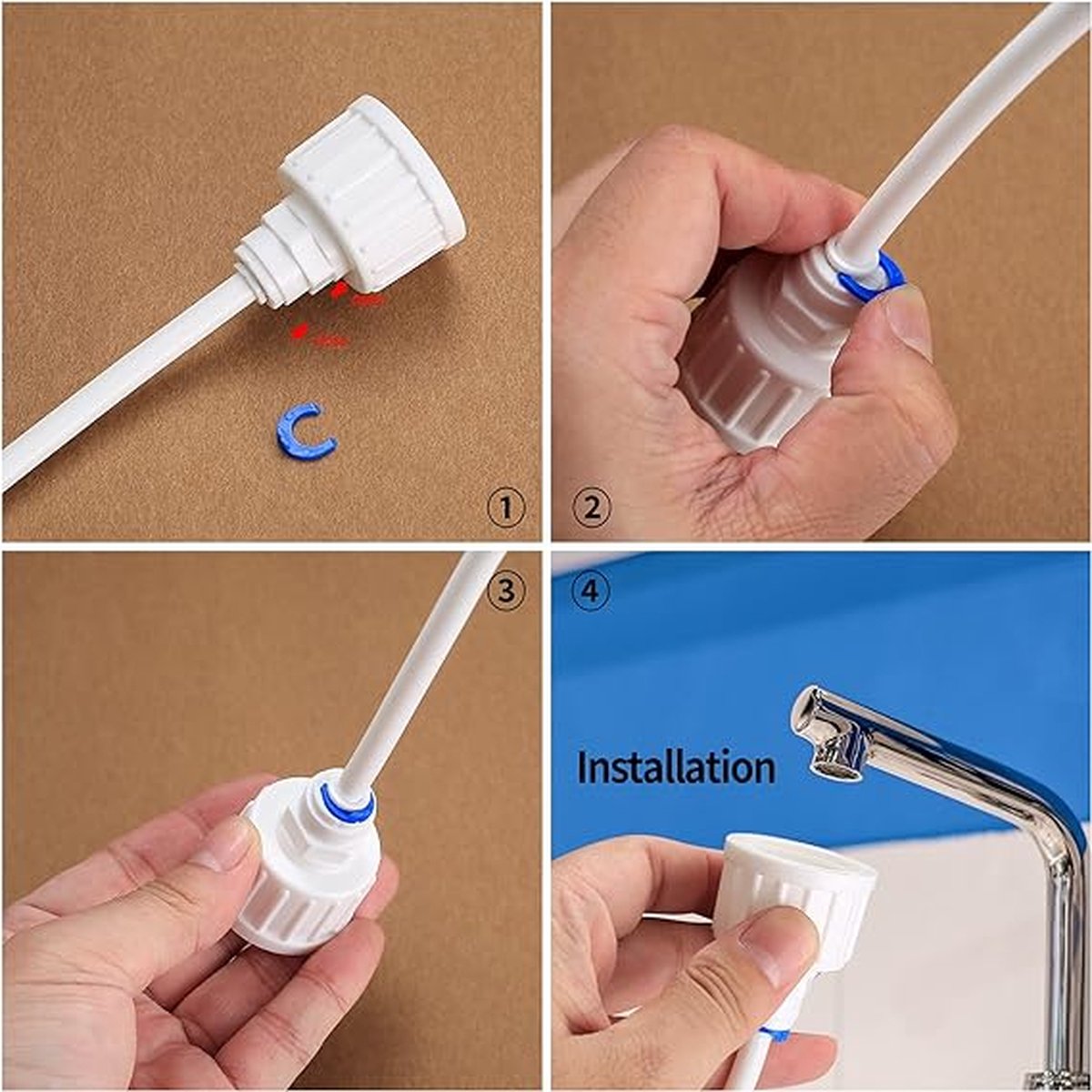Slangconnector, Connect Adapter Tool Gadget, Rechte Kraan Afsluitklep Fitting voor het
