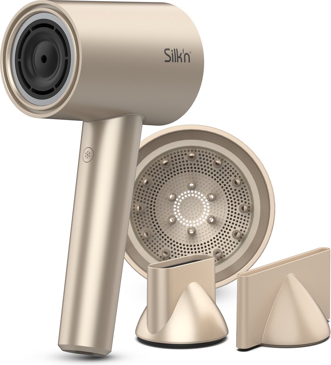 Silk'n Haardroger - SilkyAir Pro - Föhn met Ionen technologie en zijdezacht etui voor op reis - Beige
