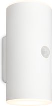 Briloner - Lampe d'extérieur - Lima - Bewegingsmelder - Schemersensor - oplaadbare batterij - USB opladen - spatwater bescherming - 15,5 x 7 x 8,5 cm - Wit
