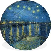 WallCircle - Wandcirkel - Muurcirkel - De Sterrennacht - Vincent van Gogh - Aluminium - Dibond - ⌀ 90 cm - Binnen en Buiten