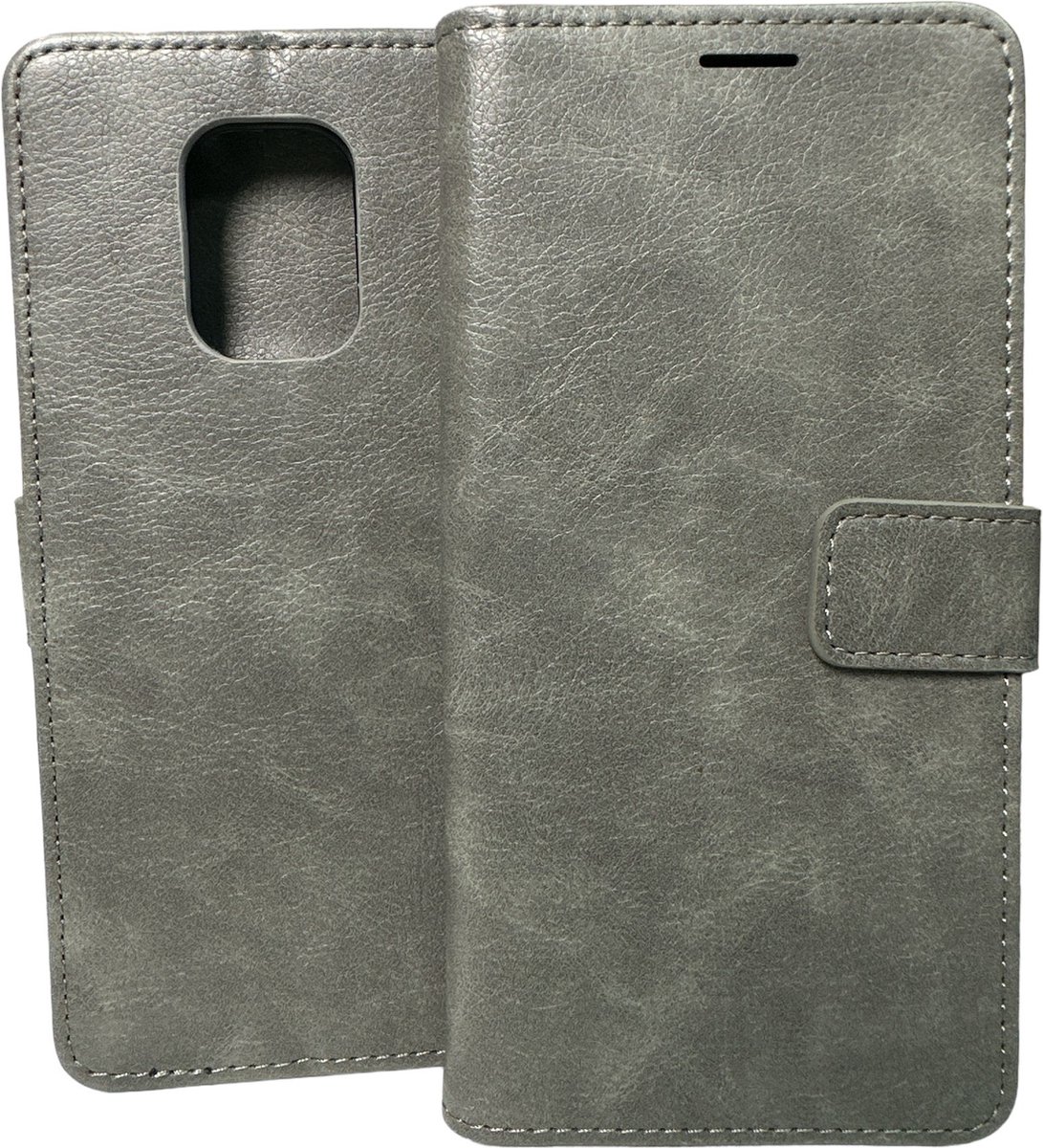 Portemonnee Book Case Hoesje Geschikt voor: Xiaomi Redmi Note 10 Lite - Grijs