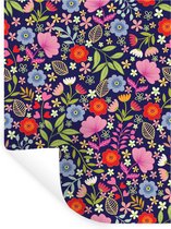 Stickers Stickers muraux - Fleurs - Couleurs - Motifs - 90x120 cm - Film adhésif