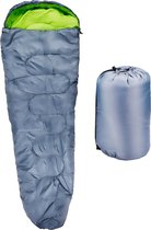 Bol.com Camp Active Mummy Slaapzak - Zomerslaapzak voor 5°C tot 10°C - 210 x 80 cm - Grijs/Geel aanbieding