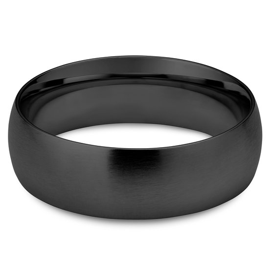 Anneau en acier noir mat - Le classique