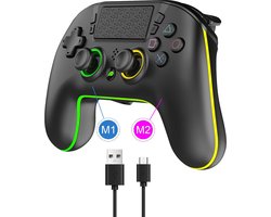 PlayCool Dual shock 4 Controller V2 met Programmeerbare functie & RGB LED - Geschikt voor PS4 - Draadloos