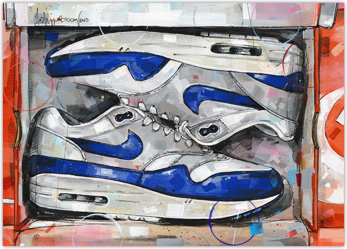 Sneaker poster shoebox OG blue 70x50 cm
