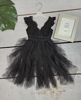 Jurk meiden meisjes tule zwart ibiza strand beach boho bohemian voorjaar zomer maat 10/10Y