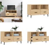 vidaXL Tv-meubel 80x36x50 cm bewerkt hout sonoma eiken - Tv-meubel - Tv-meubelen - Tv Kast - Opbergkast