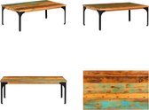 vidaXL Salontafel 100x60x35 cm massief gerecycled hout - Salontafel - Salontafels - Koffie Tafel - Koffie Tafels