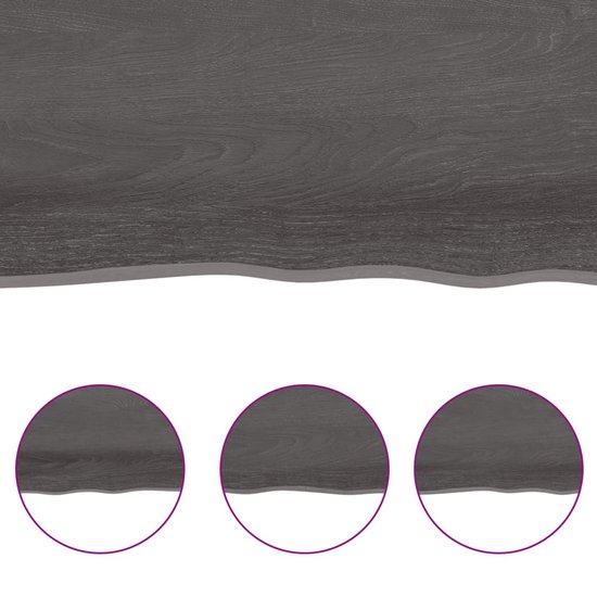 Tafelblad met natuurlijke rand 100x30x3,8 cm massief mangohout