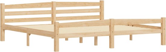 vidaXL Cadre de lit Bois de pin massif 200x200 cm - Cadre de lit - Cadre de lit - Cadre de lit - Cadres de lit