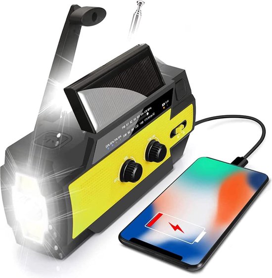 Noodradio, dynamo, zonne-energie, powerbank, zaklamp - Radio's