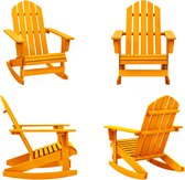 vidaXL Schommelstoel Adirondack massief vurenhout oranje - Tuinschommelstoel - Tuinschommelstoelen - Tuin Schommelstoel - Tuin Schommelstoelen