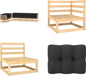 vidaXL 6-delige Loungeset met antracietkleurige kussens grenenhout - Loungeset - Loungesets - Houten Loungeset - Houten Loungesets