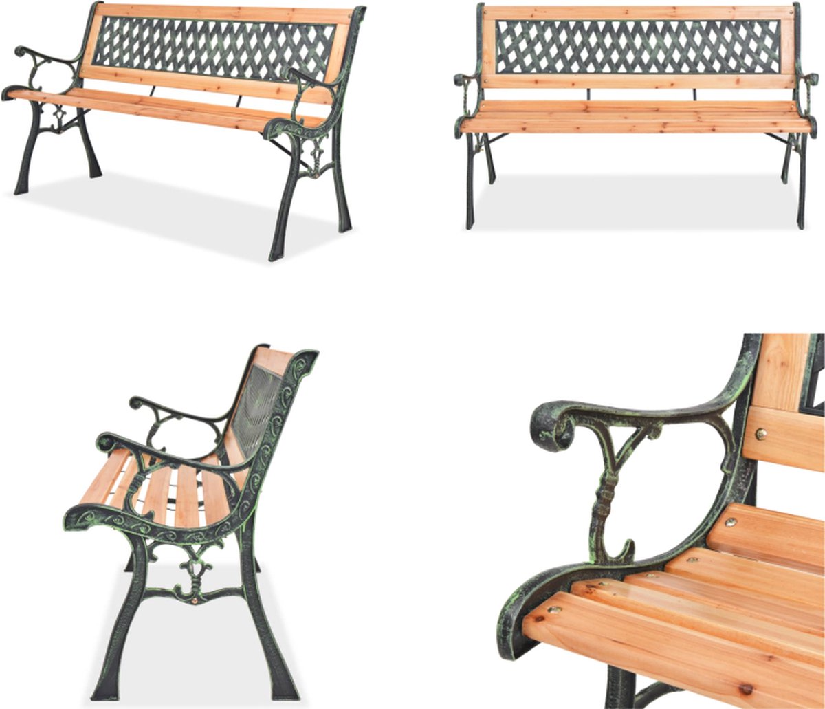 VidaXL Tuinbank 122 cm hout Tuinbank Tuinbanken Tuinbankje Tuinbankjes