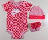 outfit 3 pièces bébé logo Nike - rose - fille - 0 mois