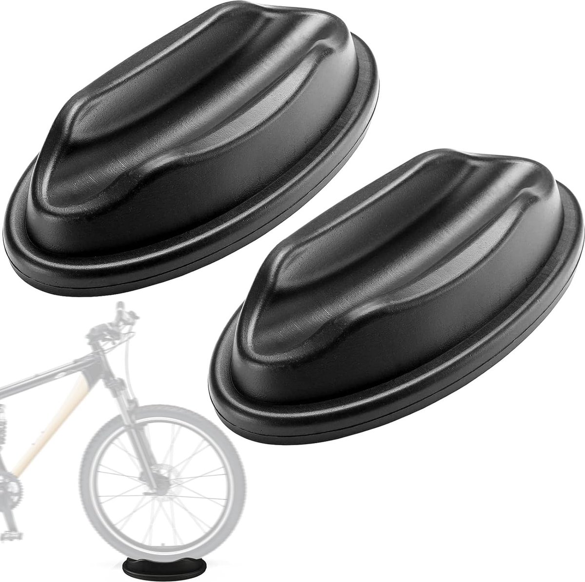 Home Trainer Vélo Elite Support De Roue Avant Travel Block 33 Cm Gris