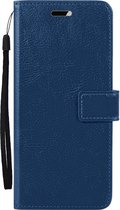 Hoesje Geschikt voor Samsung A35 Hoes Bookcase Flipcase Book Cover - Hoes Geschikt voor Samsung Galaxy A35 5G Hoesje Book Case - Donkerblauw