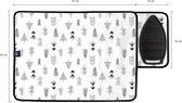 Strijkmat (groot 70 x 50 cm) met 3 mm bekleding & siliconen beugel voor stoomstrijken op tafel of bed - hittebestendig tafelkleed, strijkonderlegger - Black Arrow