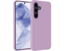 Hoesje - Geschikt voor Samsung Galaxy A55 - Sterk & Shockproof - Siliconen Case - Hoes Cover - Telefoonhoes - Lila