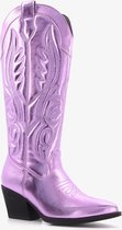 Blue Box dames cowboy western boots paars metallic - Maat 37