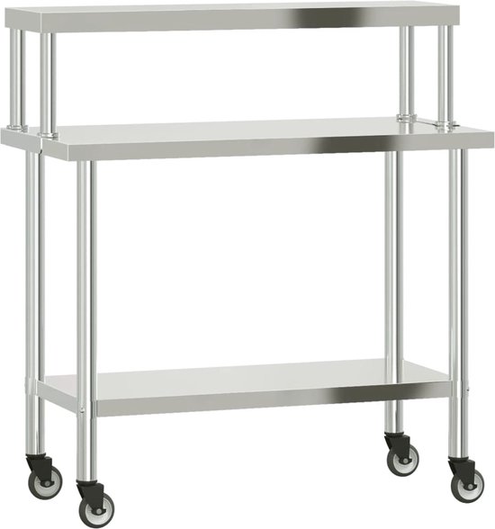 Keukenwerktafel 55x55x85 cm roestvrij staal kopen