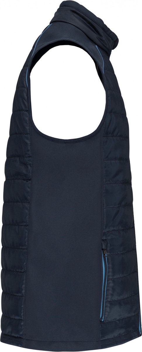 WK. Designed To Work Bodywarmer Day To Day in twee stoffen WK606 - Navy / Light Royal Blue - 3XL