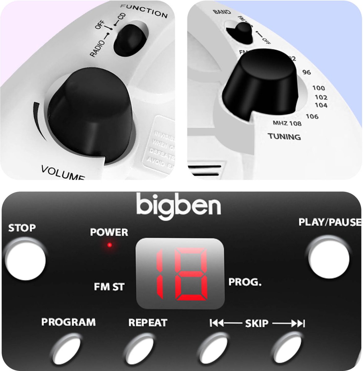 Bigben CD52 - Draagbare Radio CD-Speler thumbnail 2