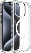 Muvit, Coque pour iPhone 15 Pro Antichoc Compatible 3M MagSafe, Transparente