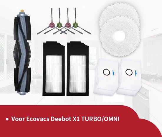 Onderdelen geschikt voor Ecovacs Deebot X1 (Turbo) en T10 - 11-delig