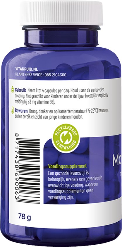 Vitakruid - Magnesium tauraat met P-5-P - 180 Vegetarische capsules
