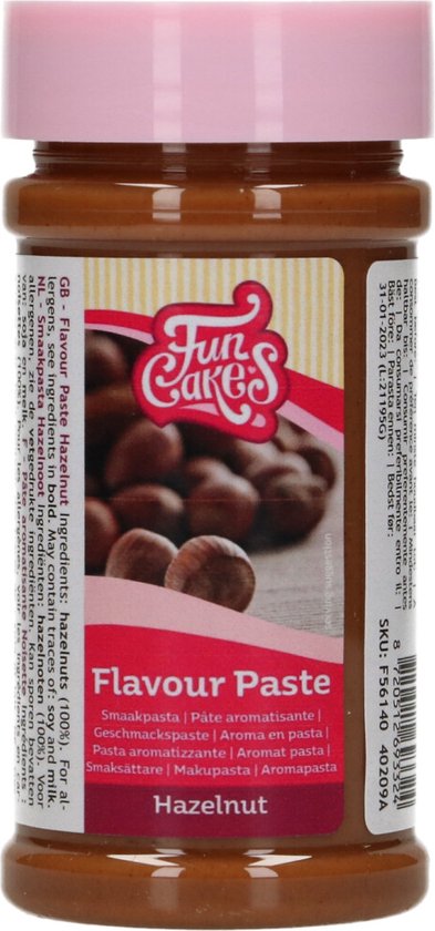 FunCakes Smaakpasta - Smaakstof voor Taarten - Aroma - Hazelnoot - 100g