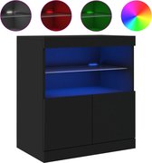 vidaXL-Dressoir-met-LED-verlichting-60x37x67-cm-zwart