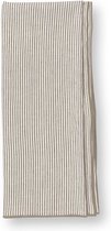 vtwonen Tafelkleed - Gestreept - Gebroken Wit & Zwart - Katoen & Linnen - 150 x 250 cm