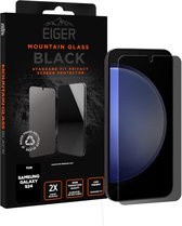 Protecteur d'écran Eiger Mountain noir adapté au Samsung Galaxy S24 | Case Friendly | Glas intimité | Verre trempé 9H | Anti- Spy