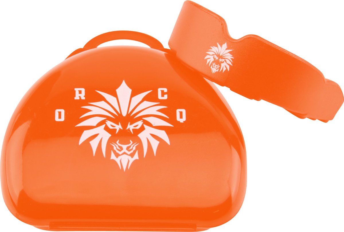 ORCQ Gebitsbeschermer - Mouthguard voor Boksen, Kickboksen en Hockey - Gebitsbeschermer voor volwassenen - Bitje met opbergdoosje - Oranje