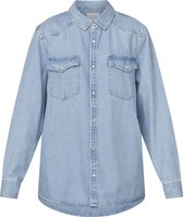 SISTERS POINT Osa-sh Dames Blouse - L. blue wash - Maat M