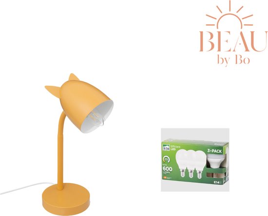 BEAU by Bo Lampe de bureau Oreilles ocre avec 3 lampes LED E14