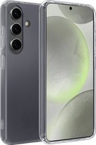 Hoes Geschikt voor Samsung S24 Hoesje Siliconen Back Cover Case - Hoesje Geschikt voor Samsung Galaxy S24 Hoes Cover Hoesje - Transparant.