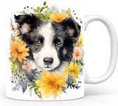 Mok met Border Collie Beker voor koffie of tas voor thee, cadeau voor dierenliefhebbers, moeder, vader, collega, vriend, vriendin, kantoor