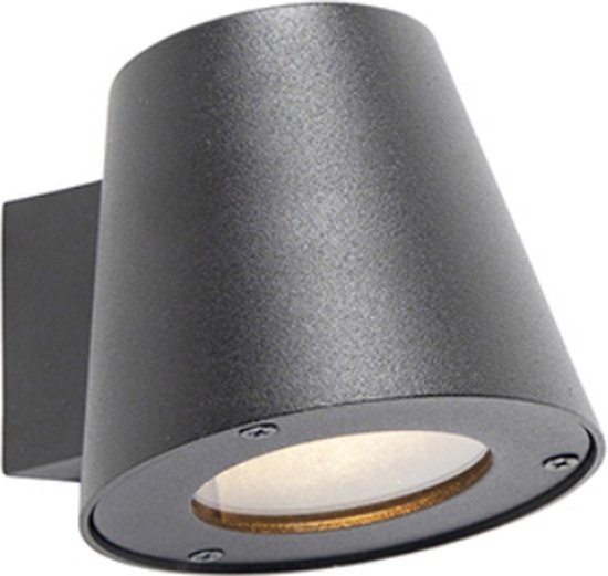 QAZQA skittle - Moderne Wandlamp voor buiten - 1 lichts - D 145 mm - Zwart - Buitenverlichting