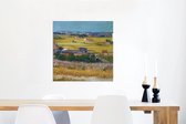 Décoration murale Métal - Peinture Aluminium Industrielle - La moisson - Vincent van Gogh - 50x50 cm - Dibond - Photo sur aluminium - Décoration murale industrielle - Pour le salon / chambre