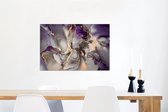 Décoration murale Métal - Aluminium Peinture Industrielle - Goud - Violet - Marbre - 60x40 cm - Dibond - Photo sur aluminium - Décoration murale industrielle - Pour le salon / chambre